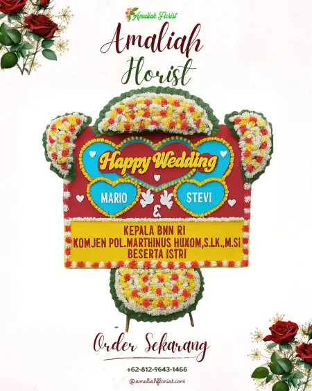 Papan Bunga Pernikahan Bukti